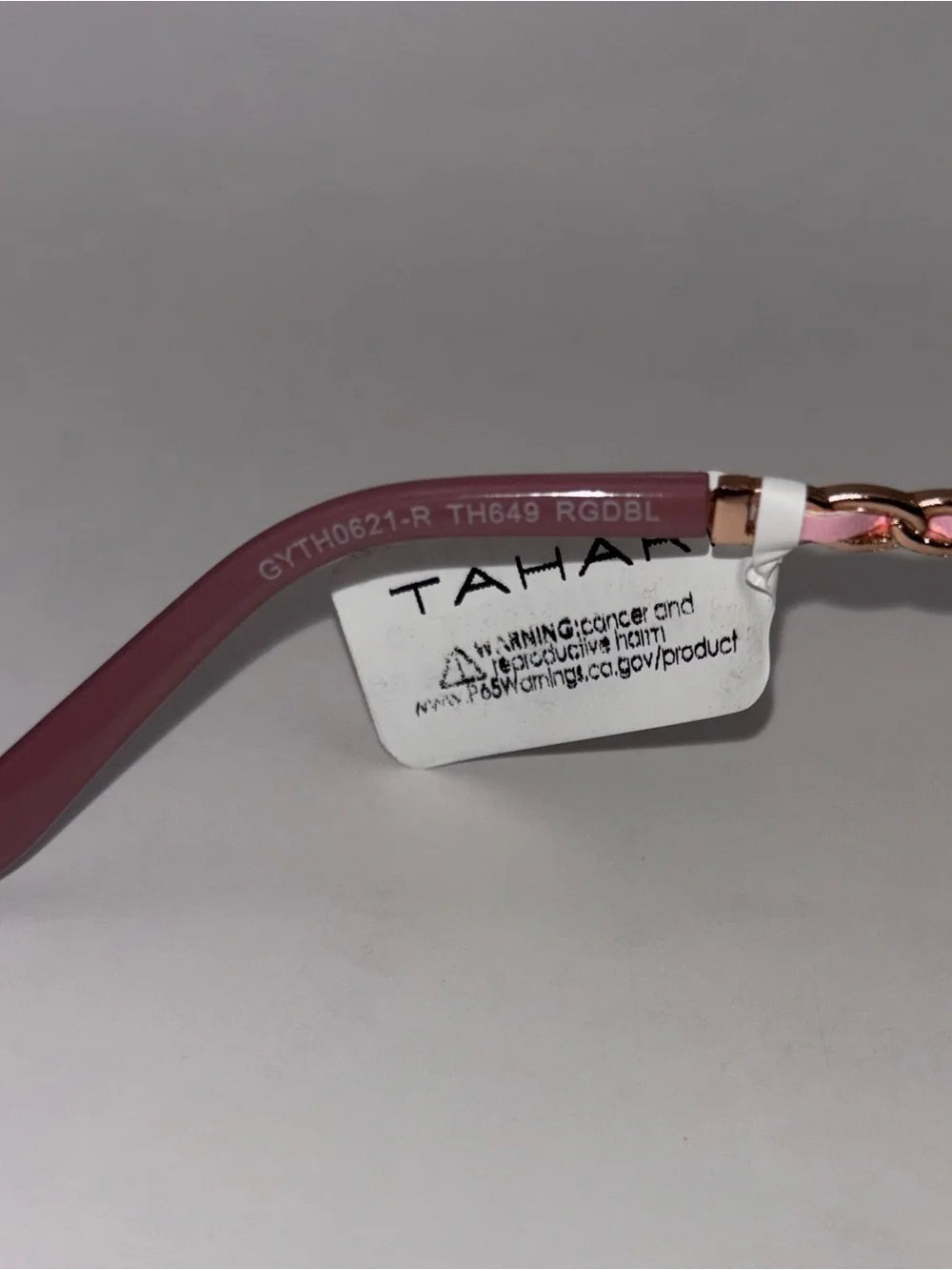 NWT Tahari Aviator Sunglasses Rose Gold Pink Chain Detail Brown Gradient